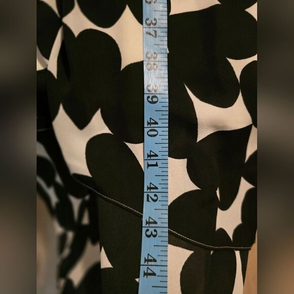CeCe White And Black Heart Print Midi Dress High And Low Size 6 - Picture 8 of 12